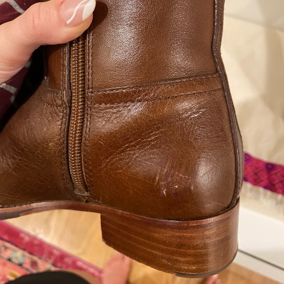 Tory Burch Kieran Leather Logo Riding Boots - Picture 7 of 8